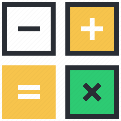 Accounting, calculation, calculator, calculator keys, mathematical signs icon - Download on Iconfinder