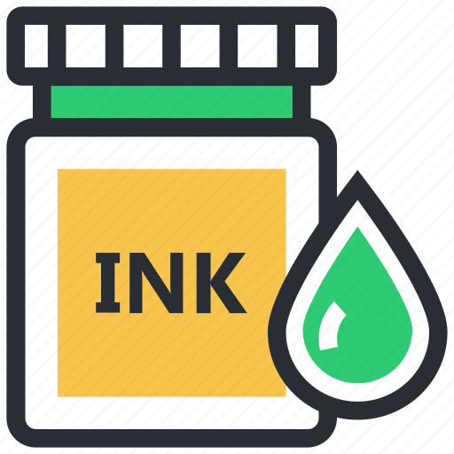 Ink bottle, ink container, ink jar, ink pot, ink well icon - Download on Iconfinder