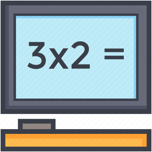 Basic maths, education, learning, maths, monitor screen icon - Download on Iconfinder