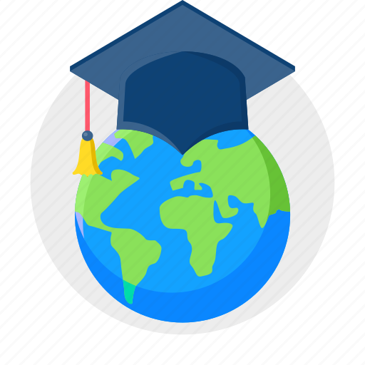 Cap, diploma, education, global, graduate, graduation, international icon - Download on Iconfinder