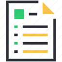 contract, document, note, sheet, text sheet