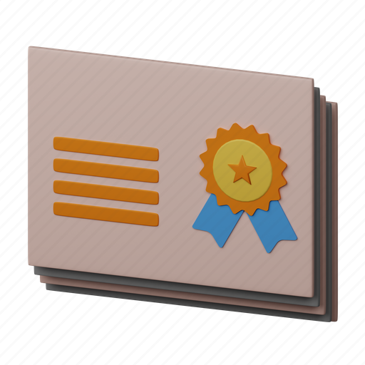 Certificate, graduation, education, diploma, badge, achievement, document icon - Download on Iconfinder
