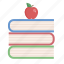 apple, book, books, education, read, reading, school 