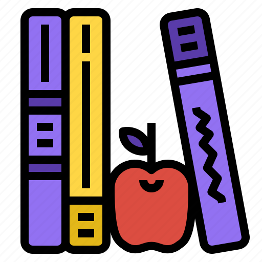 Apple, book, education, library icon - Download on Iconfinder