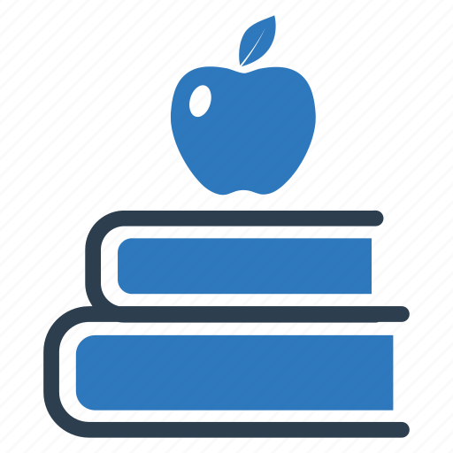 Apple, education, library, literature, reading, school book, study icon - Download on Iconfinder