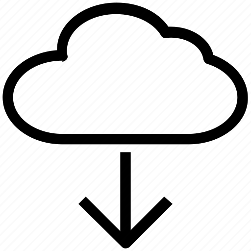 Cloud, computing cloud, down arrow, downloading cloud, storage cloud icon - Download on Iconfinder