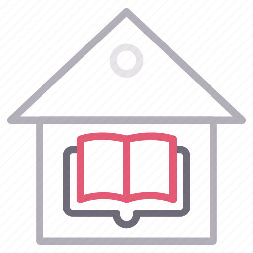 Book, house, library, reading, school icon - Download on Iconfinder