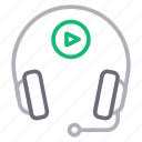 audio, headphone, music, play, video