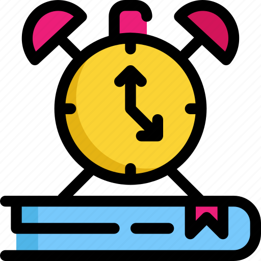 Alarm, book, clock, education, school, study, time icon - Download on Iconfinder