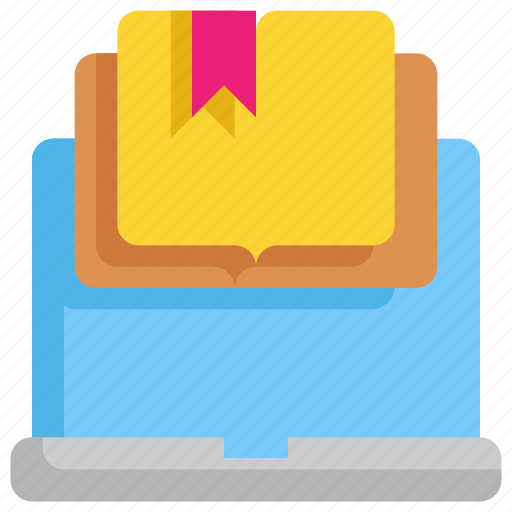 Book, education, elearning, laptop, school, study icon - Download on Iconfinder