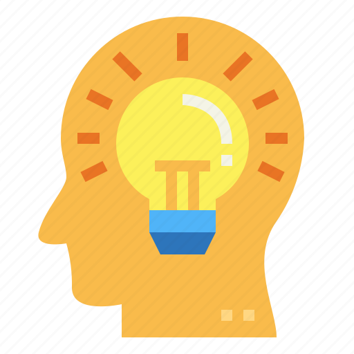 Bulb, creative, head, knowledge, light icon - Download on Iconfinder