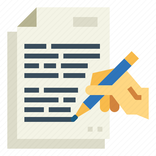 Document, hand, pencil, writing icon - Download on Iconfinder