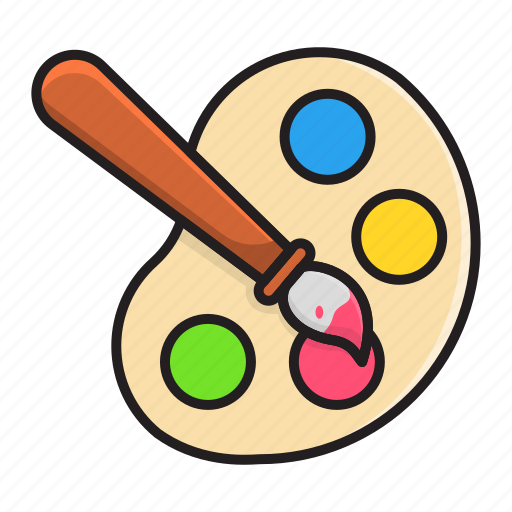 Brush, drawing, education, learn, paint, school icon - Download on Iconfinder