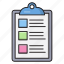 clipboard, document, list, paper, sheet 