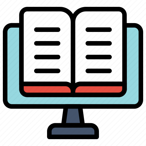 Book, comuter, e-book, online, reading, school icon - Download on Iconfinder