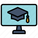 cap, education, graduate, graduation, learning, online
