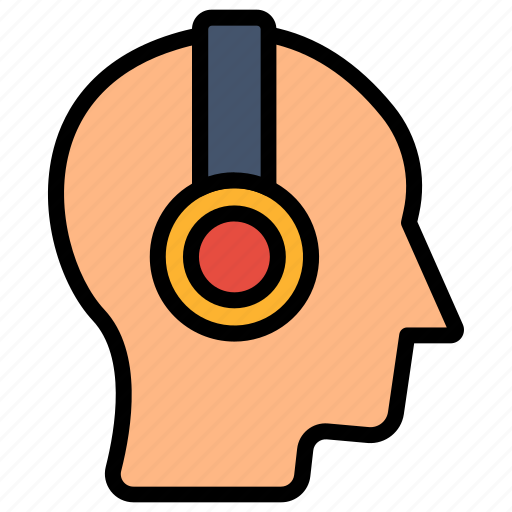 Audio, head, headset, learning, music icon - Download on Iconfinder