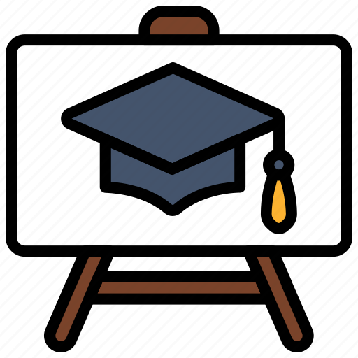 Board, graduate, graduation, presentation, whiteboard icon - Download on Iconfinder