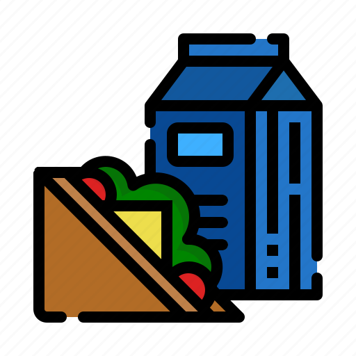 Milk, breakfast, sandwich, food icon - Download on Iconfinder