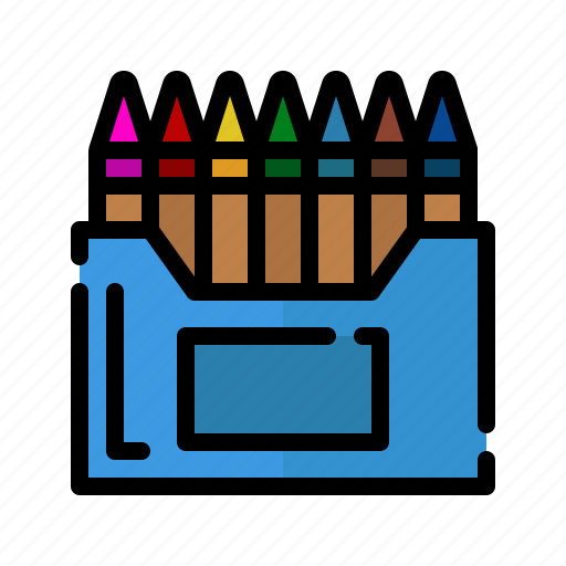 Crayons, pencil, pen, color, write, drawing icon - Download on Iconfinder