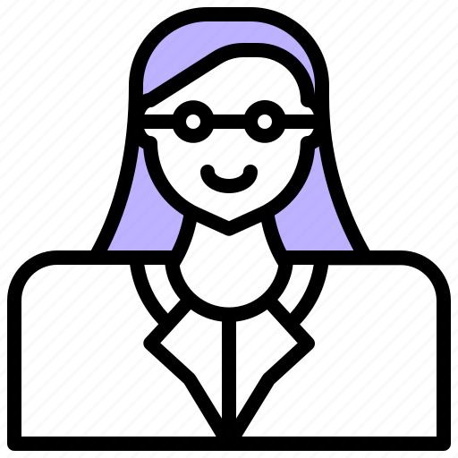 Teacher, instructor, lecturer, professions, college, education, woman icon - Download on Iconfinder