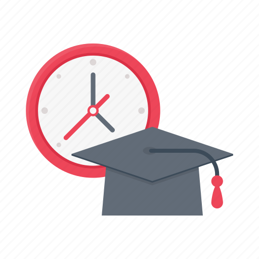 Degree, time, diploma, education, clock icon - Download on Iconfinder