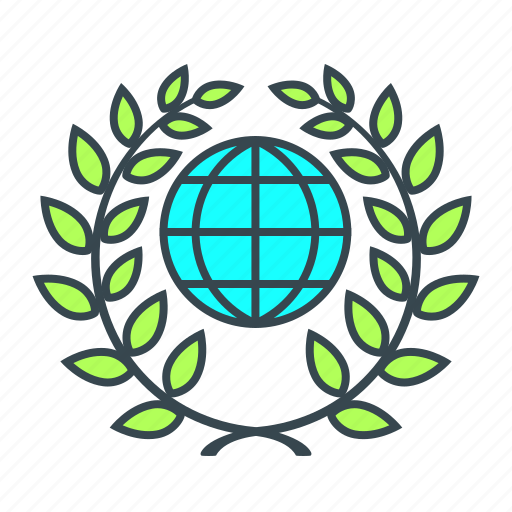 Globe, honor, laurel, wreath icon - Download on Iconfinder