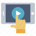 online video, video click, play video, online tutorial, digital video