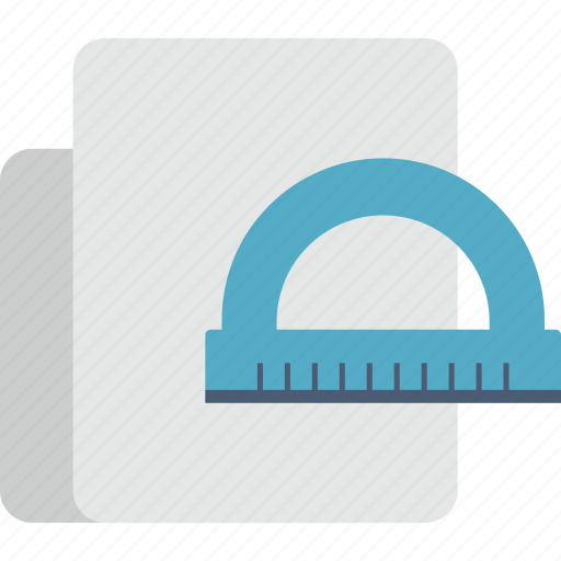 Protractor, drafting, geometry, drafting tool, stationery icon - Download on Iconfinder