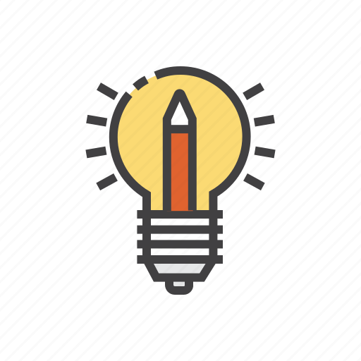 Creative, teaching, bulb, design, idea, shape, tool icon - Download on Iconfinder