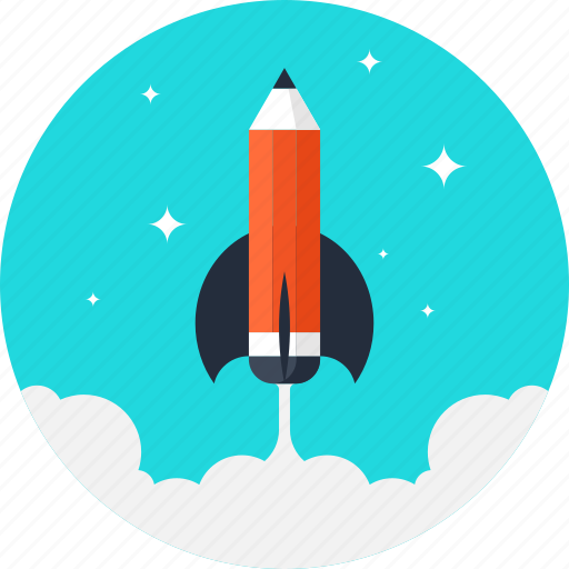 Astronomy, education, pencil, research, rocket, spaceship, startup icon - Download on Iconfinder