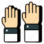 hand raised, hand gesture, gesticulation, pointing hands, high hand 