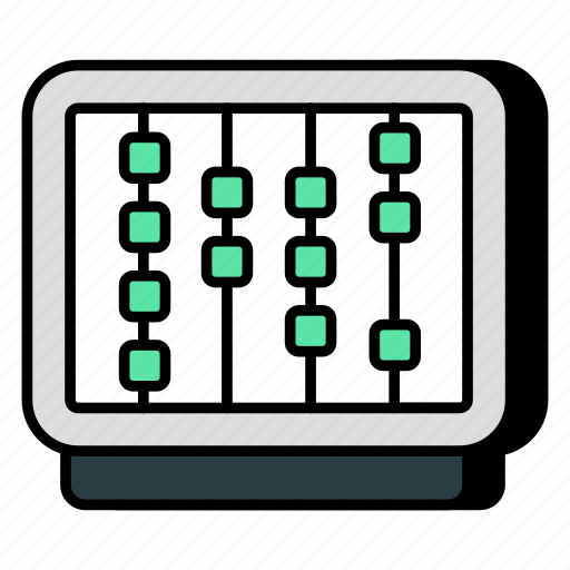 Abacus, totalizer, counting beads, arithmetic, counting frame icon - Download on Iconfinder