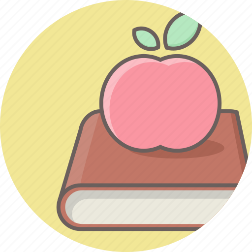 Apple, book, education, fruit, learning, reading, school icon - Download on Iconfinder