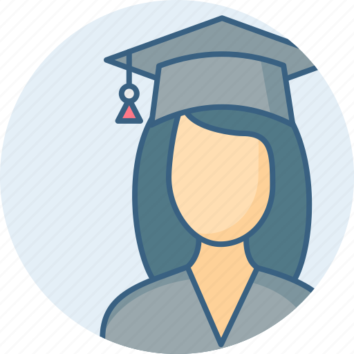Graduate, diploma, education, girl, student, topper, university icon - Download on Iconfinder