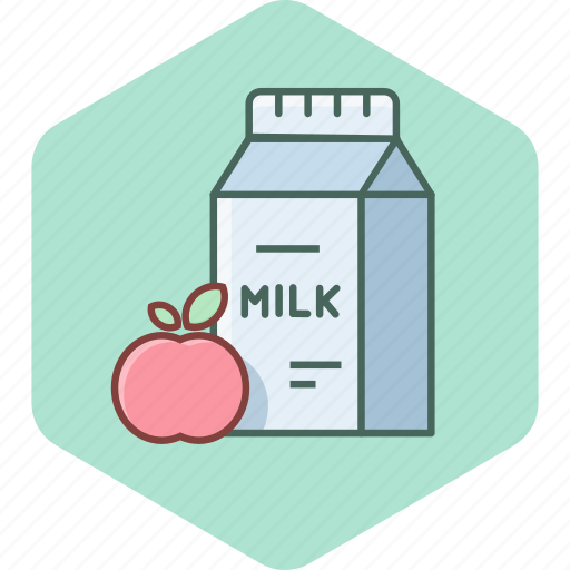 Apple, breakfast, milk, food, fruit, health, healthy icon - Download on Iconfinder