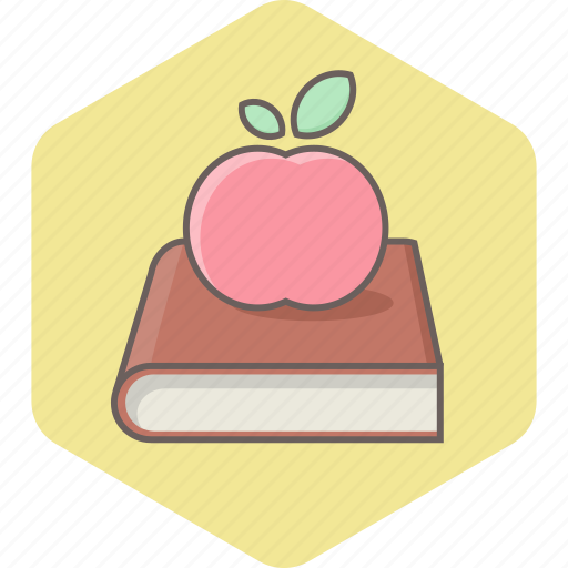 Apple, book, education, knowledge, learning, reading, study icon - Download on Iconfinder