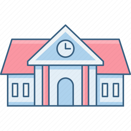 Building, clock, education, house, school, learning icon - Download on Iconfinder
