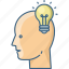 bulb, creative, human, idea, business 
