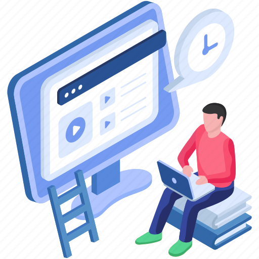 Educational video, video tutorial, online video, video streaming, play video icon - Download on Iconfinder