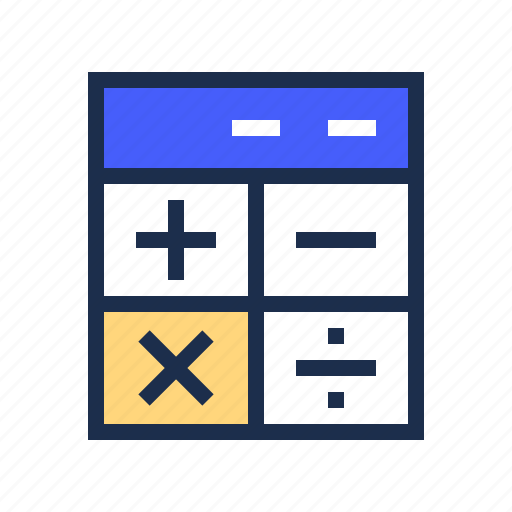 Blue, calculation, calculator, math, mathematics, maths icon - Download on Iconfinder