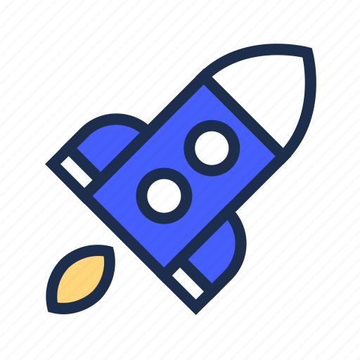 Blue, education, rocket, school, science icon - Download on Iconfinder