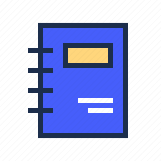 Blue, education, meno, notebook, school, writing icon - Download on Iconfinder