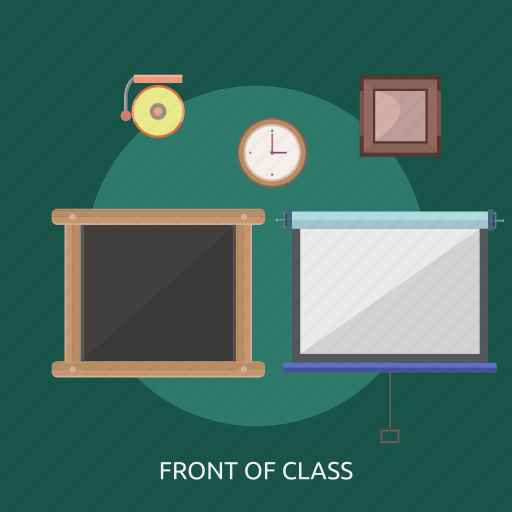 Bell, blackboard, clock, front of class, time icon - Download on Iconfinder