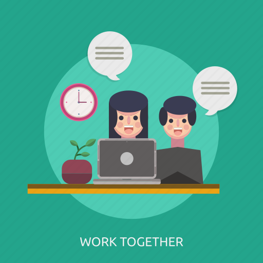 Clock, laptop, sprout, time, work together icon - Download on Iconfinder