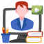 online tutor, online teacher, online lecturer, online instructor, video lecture 