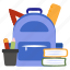 backpack, school bag, shoulder bag, rucksack, haversack 