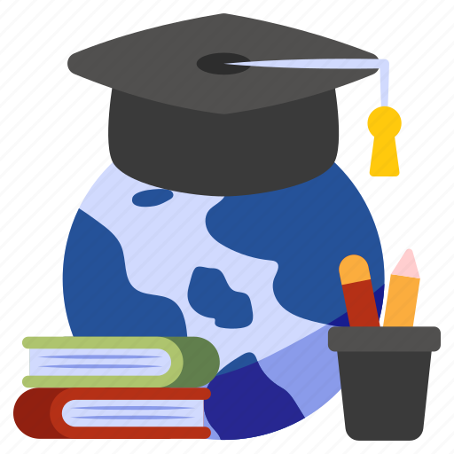 Global education, global learning, global diploma, global degree, global study icon - Download on Iconfinder
