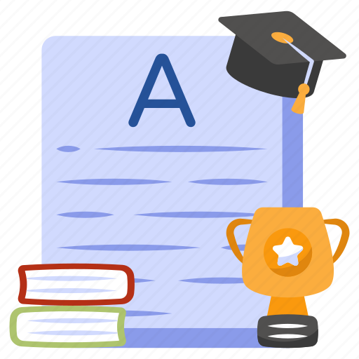 A grade, result sheet, exam result, grade sheet, marksheet icon - Download on Iconfinder