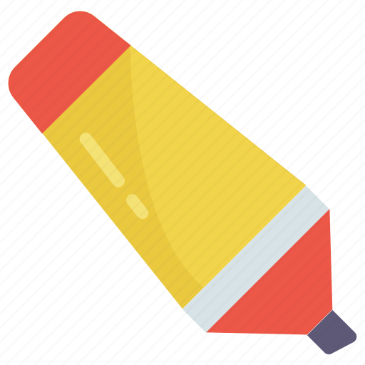Highlighter, marker, pen, highlight, writing tools, stationery item, draw icon - Download on Iconfinder